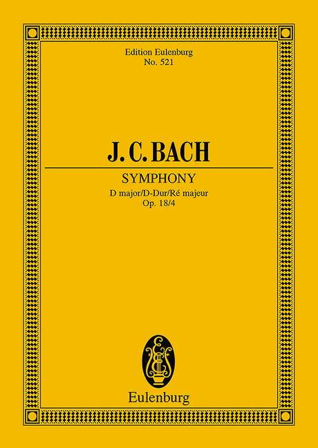 Bach: Symphony D major Opus 18/4 (Study Score) published by Eulenburg